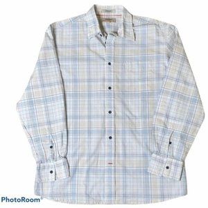 Faconnable Casual Buttoned Down Blue Yellow Plaid Cotton Dress Men's Shirt M